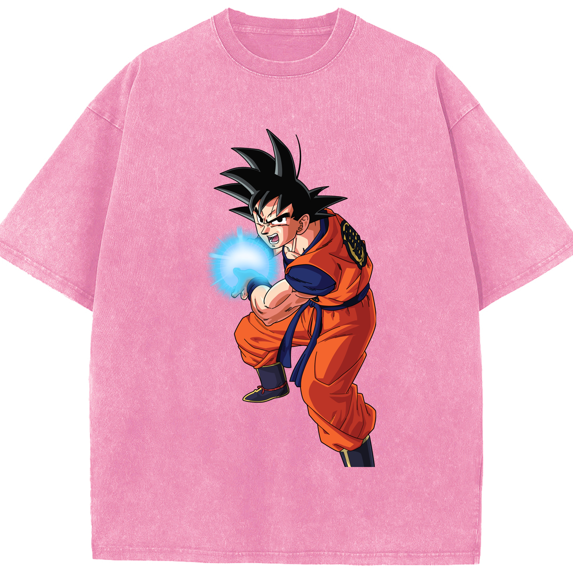 （画像用） ドラゴンボール 孫悟空（そん ごくう）Son Goku カカロット DRAGON BALL Kakarotto 綿100% ヴィンテージ風 半袖Tシャツ（フロントプリント）